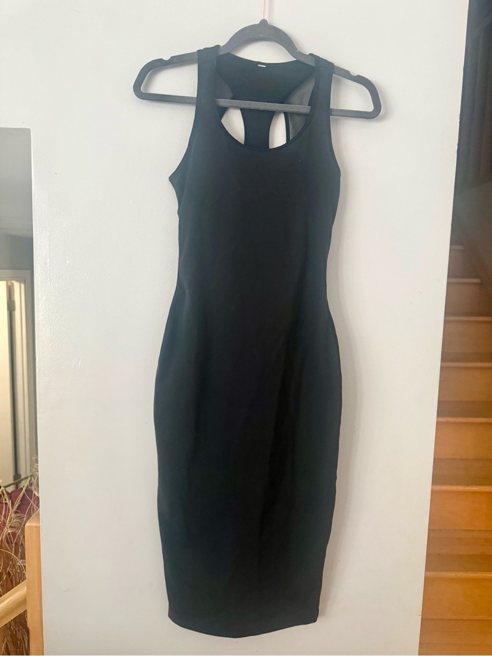 Lululemon Globetrotter Midi Dress Black Racerback Built-in Bra Size 4